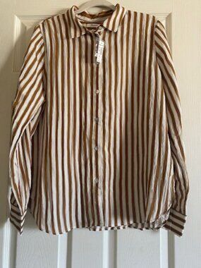 Madewell striped button down blouse